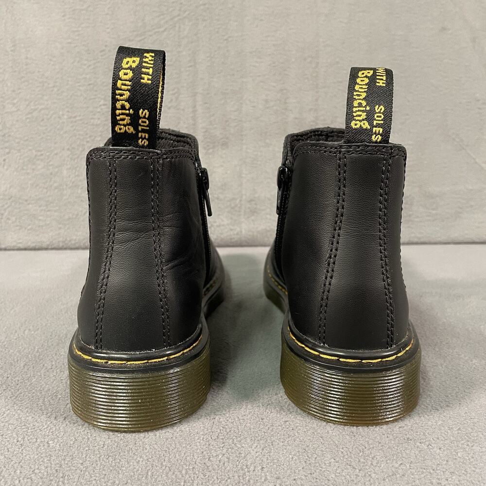 Dr Martens 2976 J Chelsea Boots Black Kids US 3 Youth Slip On Side Zip - Picture 4 of 8